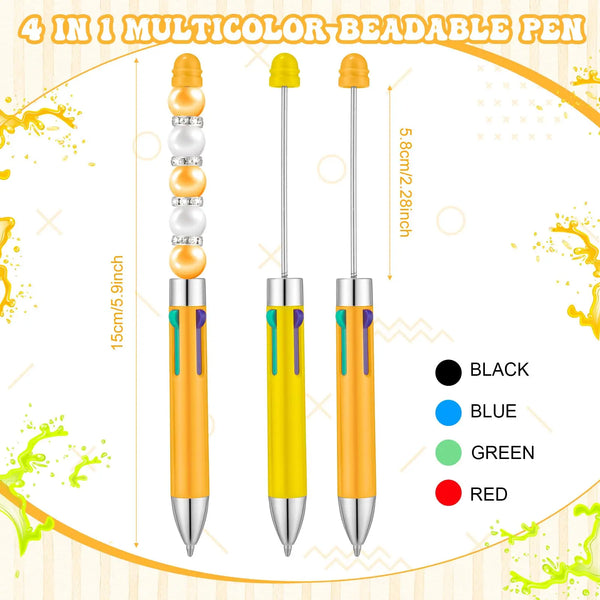 Beadable Plastic Blank for Beads - 4 Color Pen