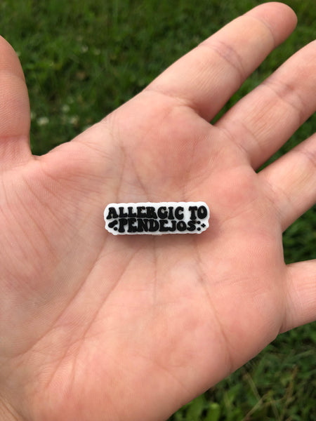 Silicone Focal Beads - Allergic to Pendejos - Small Skinny Bead - 68