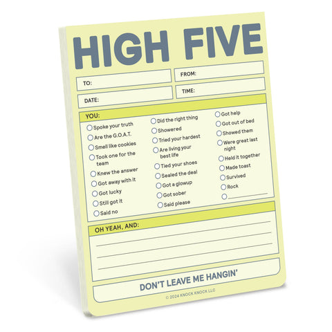 High Five Nifty Note Pad (Pastel Version)