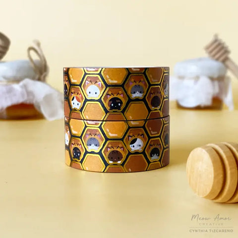 Bee Hive Gold Foil Washi Tape