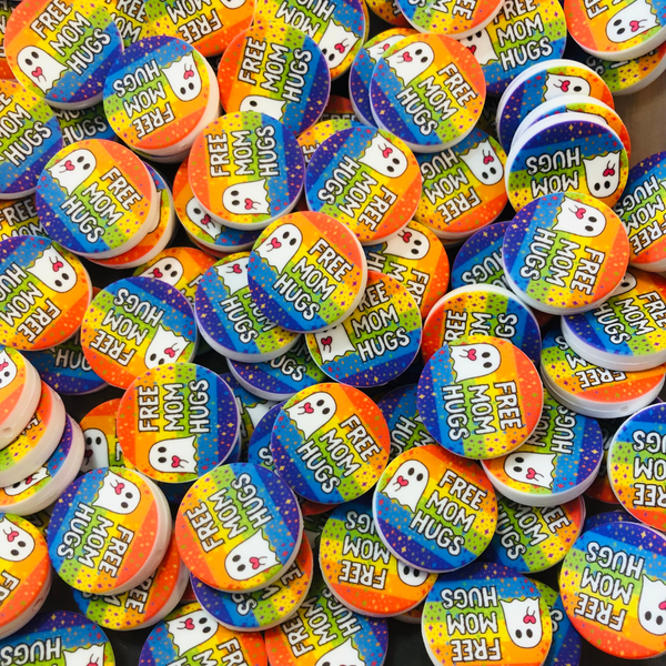 Silicone Focal Beads -  Free Mom Hugs Ghost || Starr Plans Exclusive