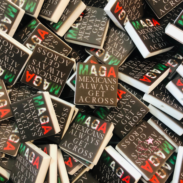 Silicone Focal Beads -  Mexican MAGA - Mexicans Always Gets Across || Starr Plans Exclusive