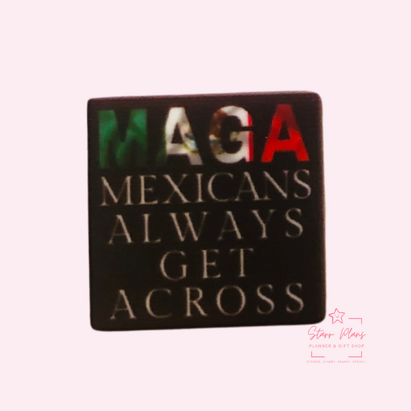 Silicone Focal Beads -  Mexican MAGA - Mexicans Always Gets Across || Starr Plans Exclusive