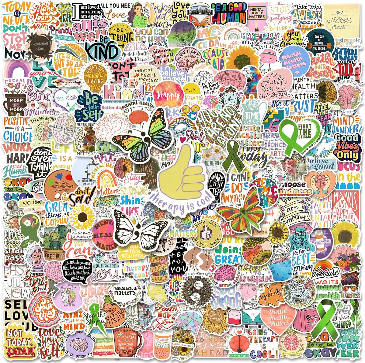 Vinyl Sticker Mix || Mental Health Affirmation || 25 Pieces – Starr Plans