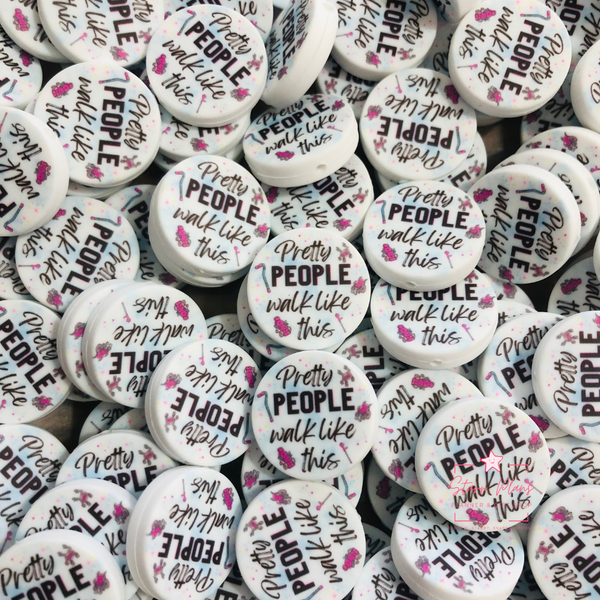 Silicone Focal Beads -  Pretty People Walk Like This - Disability Awareness || Starr Plans Exclusive