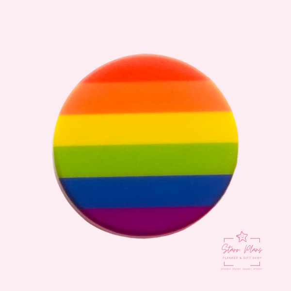 Silicone Focal Beads -  Rainbow Pride Flag || Starr Plans Exclusive