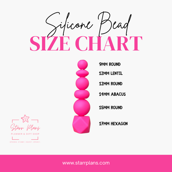 9mm Round Silicone Bead - Various Colors - Randomly Chosen