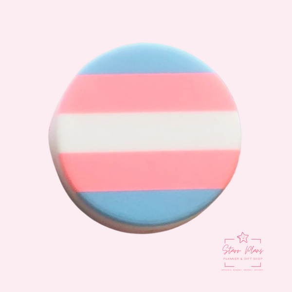 Silicone Focal Beads -  Trans Pride Flag || Starr Plans Exclusive