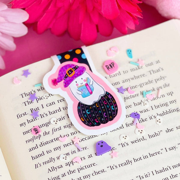 Celestial Reading Ghost Magnetic Bookmark