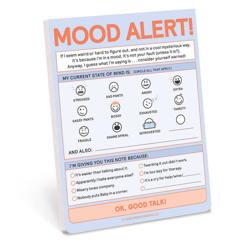 Mood Alert Today's Mood Nifty Note Pad (Pastel Version)