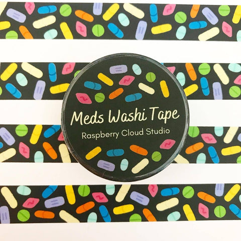 Colorful Pills Washi Tape - Medication Positivity