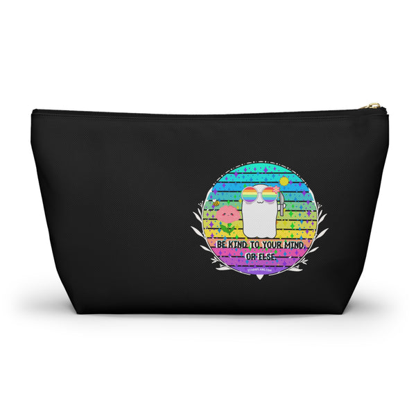 Stabby - Be Kind to Your Mind Black Accessory Pouch w T-bottom