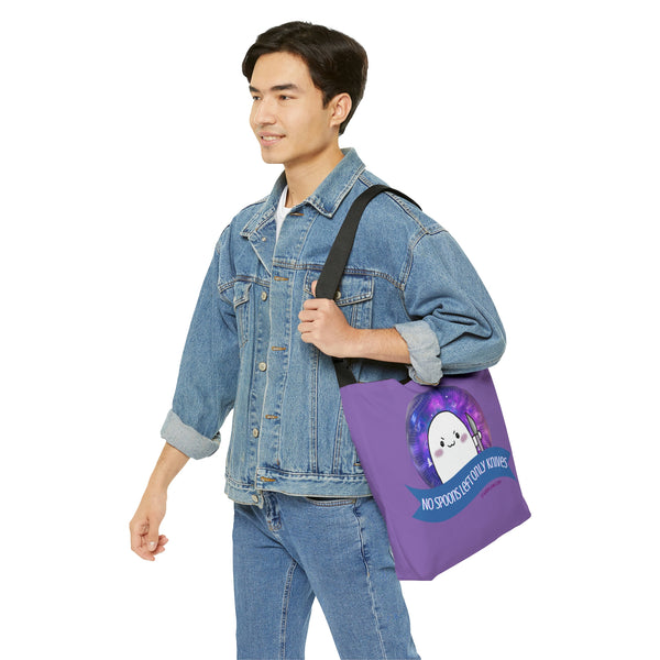 Stabby - No Spoons Left / Lavender Adjustable Tote Bag (AOP) 2 Sizes