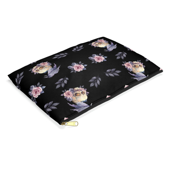 Floral Skull Accessory Pouch || Starr Plans Exclusive