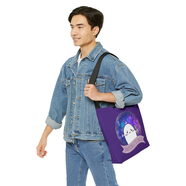 Stabby - Invisible Illness - Purple  Adjustable Tote Bag (AOP) 2 Sizes
