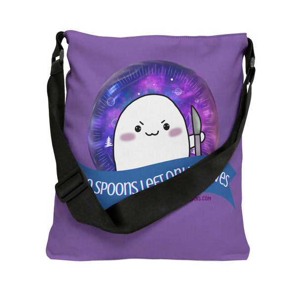 Stabby - No Spoons Left / Lavender Adjustable Tote Bag (AOP) 2 Sizes