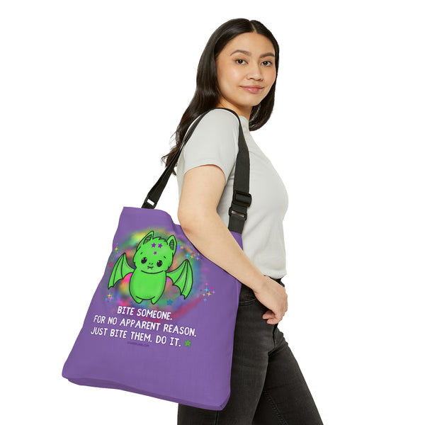 Batty || Bite Someone -  Lavender - Adjustable Tote Bag (AOP) 2 Sizes