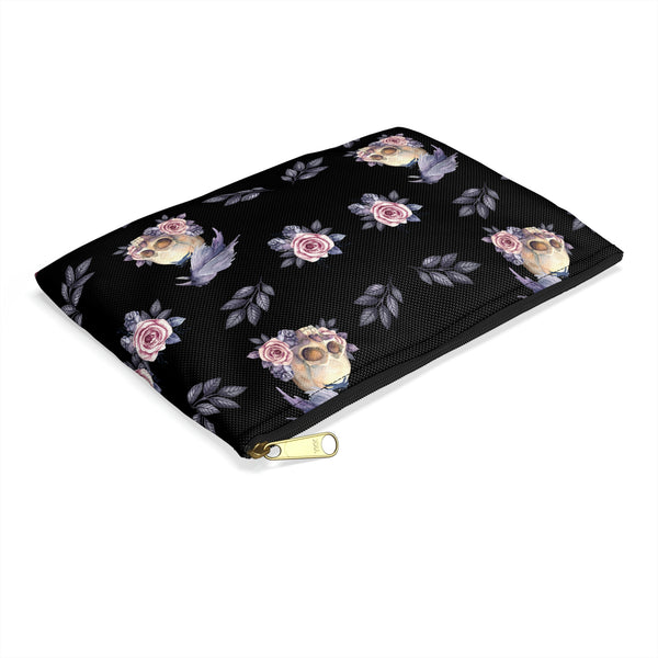 Floral Skull Accessory Pouch || Starr Plans Exclusive