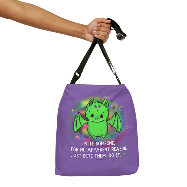Batty || Bite Someone -  Lavender - Adjustable Tote Bag (AOP) 2 Sizes