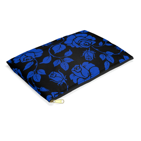 BLACK || Blue Florals || Accessory Pouch || Starr Plans Exclusive