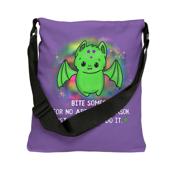 Batty || Bite Someone -  Lavender - Adjustable Tote Bag (AOP) 2 Sizes