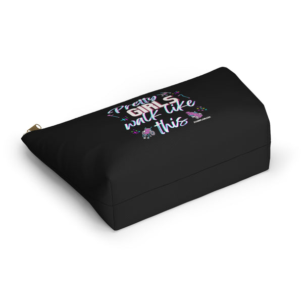 Pretty Girls Walk Like This - Black Accessory Pouch w T-bottom