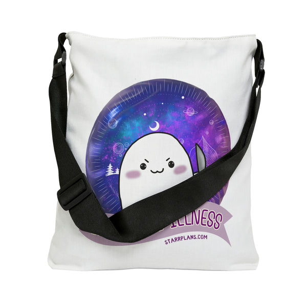 Stabby - Invisible Illness - White / Adjustable Tote Bag (AOP) 2 Sizes