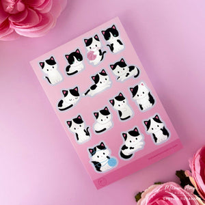 Cow Cats Cats Vinyl Sticker Sheet