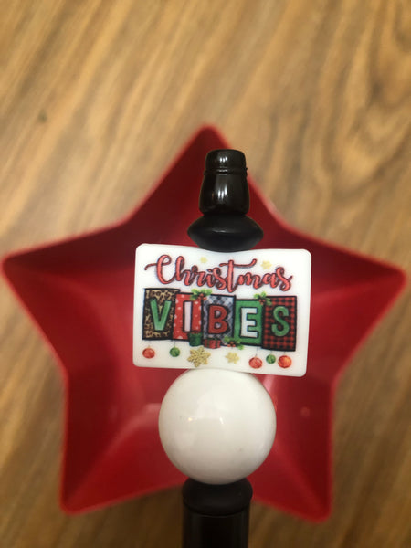 Silicone Focal Printed Beads - Christmas Vibes