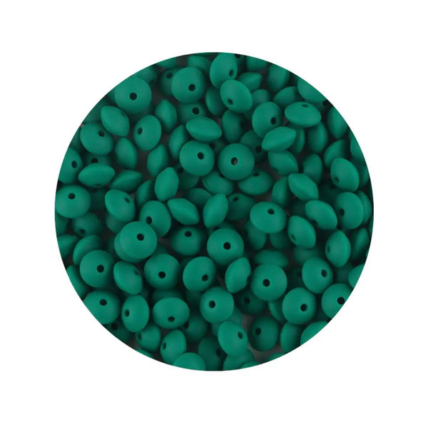 12 MM Various Colors || Silicone Lentil Beads || 10 PCS
