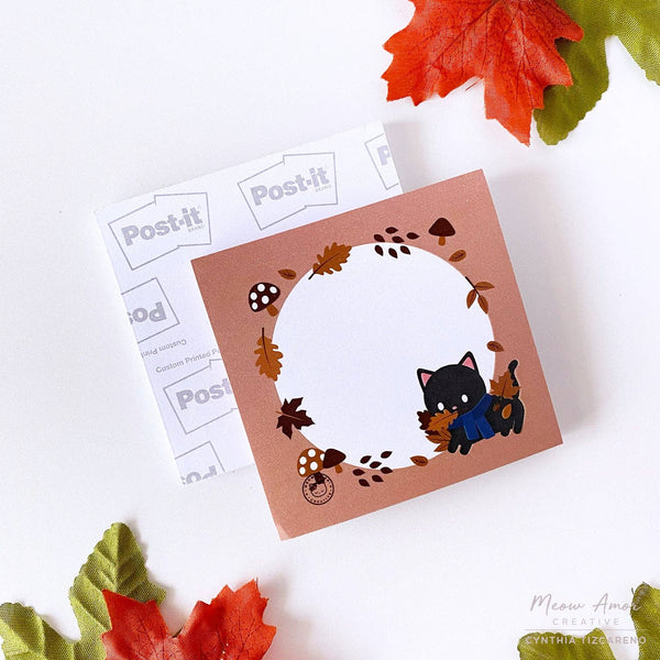 Autumn Cat Sticky Notes