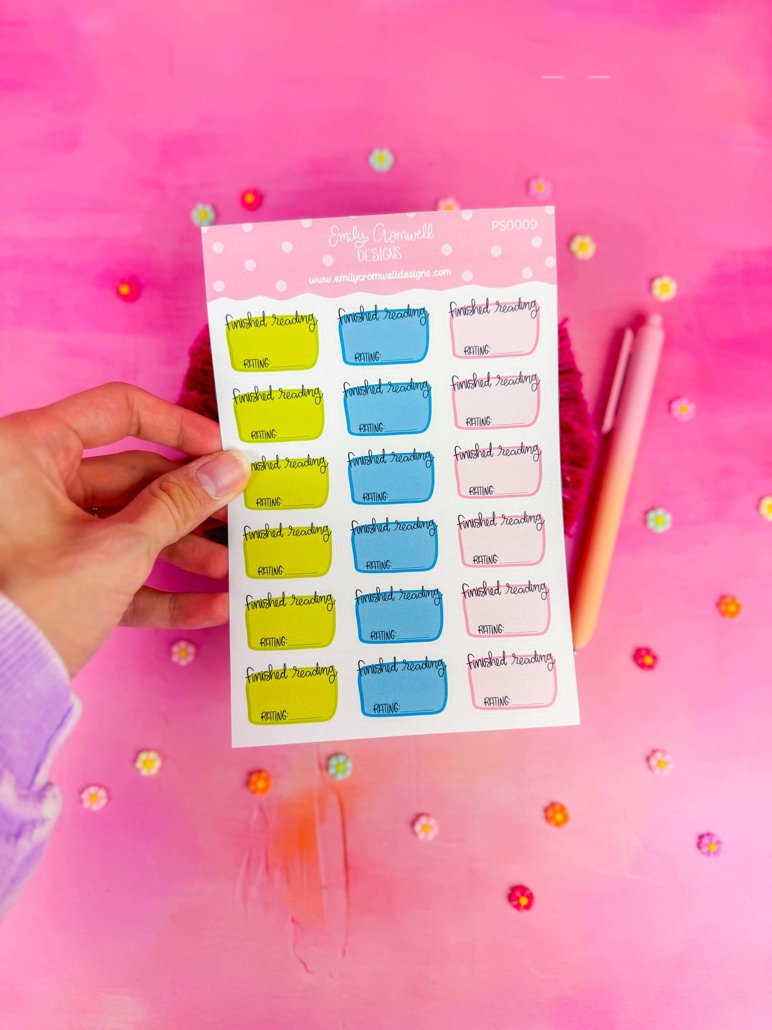 Finished Reading Planner Stickers PS0009