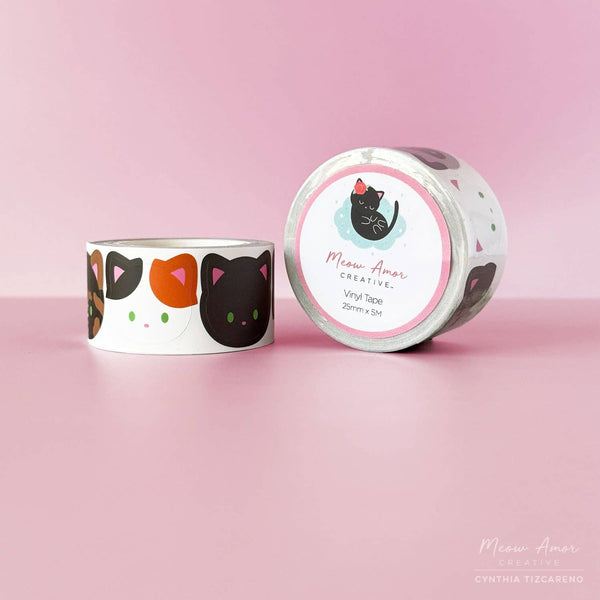Classic Cat Viny Sticker Roll Washi Tape