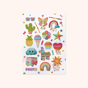 Piñata Bash Hologram Sticker Sheet