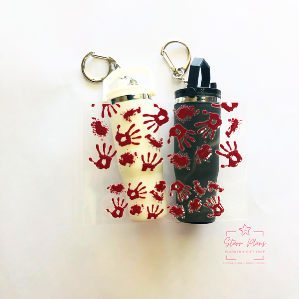 Mini Tumbler UVDTF Decal - Spooky: Bloody Hand Print