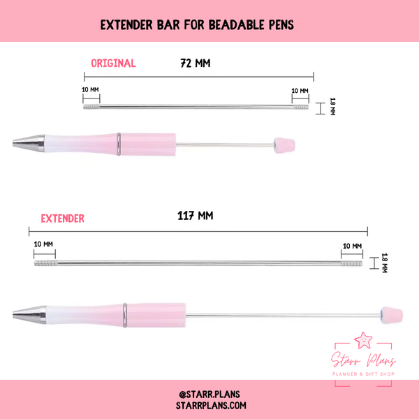 Extension Bar for Beadable Pens 1.8 mm by 117 mm