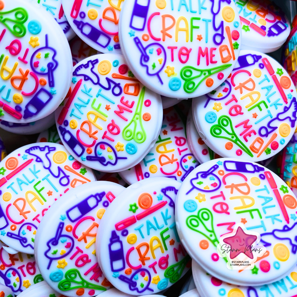 Talk Crafty to Me Silicone Focal Bead - 40