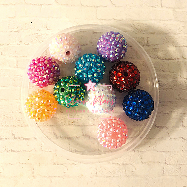 Bling Balls - VARIOUS- Acrylic Chunky Bubblegum Beads || Beadable Pens & Projects || DIY 3mm Large Hole || Crafts & Jewelry ||