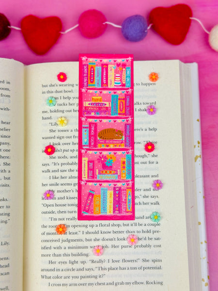 Romance Tropes Bookshelf Bookmark