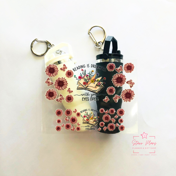 Mini Tumbler UVDTF Decal - Books - "Reading is Dreaming With Your Eyes Open"