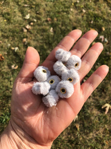 Gray Furry Beads