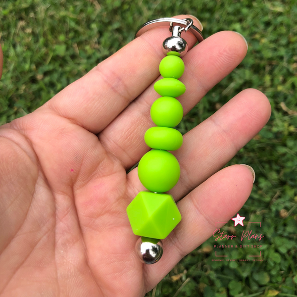 Silicone Solid Color Bead || Neon Green