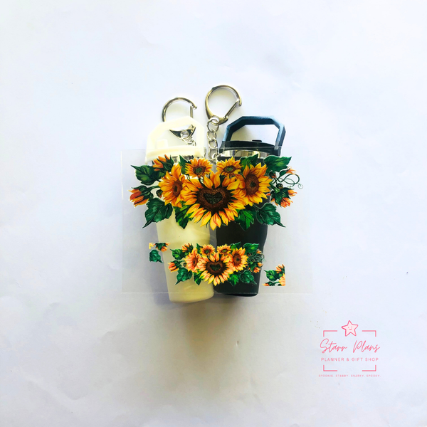 Mini Tumbler UVDTF Decal - Sunflower Heart