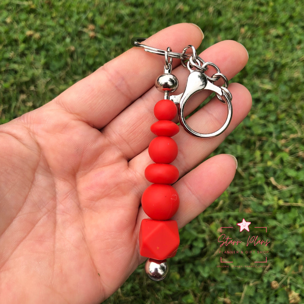 Silicone Solid Color Bead || Crimson Red