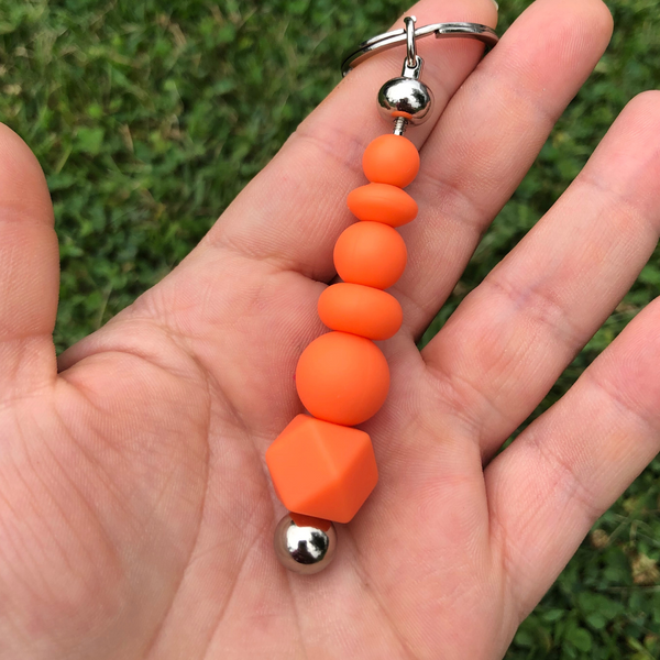 Silicone Solid Color Bead || Orange Creamsicle