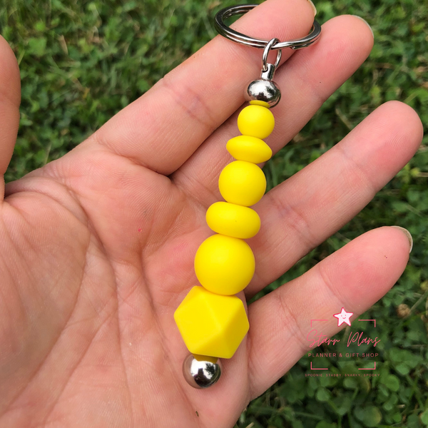 Silicone Solid Color Bead || Bright Yellow