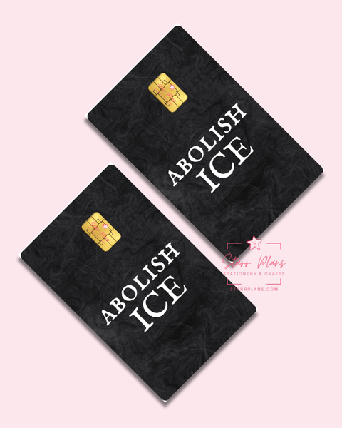 UVDTF Permanent Debit Card Decal - Abolish Ice