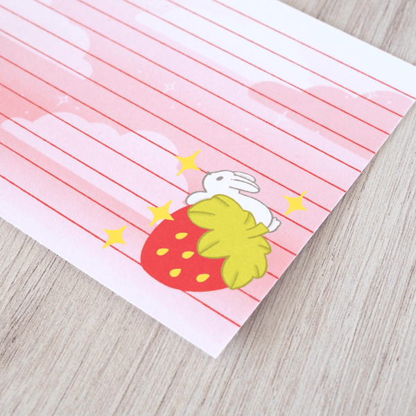 Strawberry Bunnies Notecard Pack