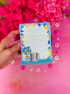 Lemon Book Stack Notepad 4.25" x 5.5"