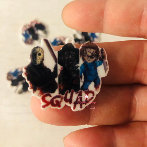 Acrylic Flatback Charms for Crafts & Jewelry - Horror Squad